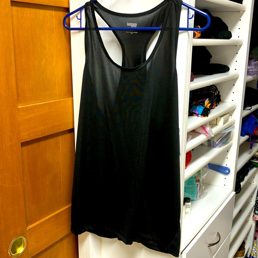 (3 for $15) Black, stretchy workout tank